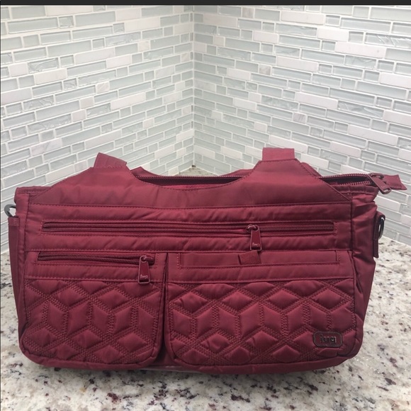 Lug Shallow Handbag Streetcar Burgundy - Picture 1 of 8
